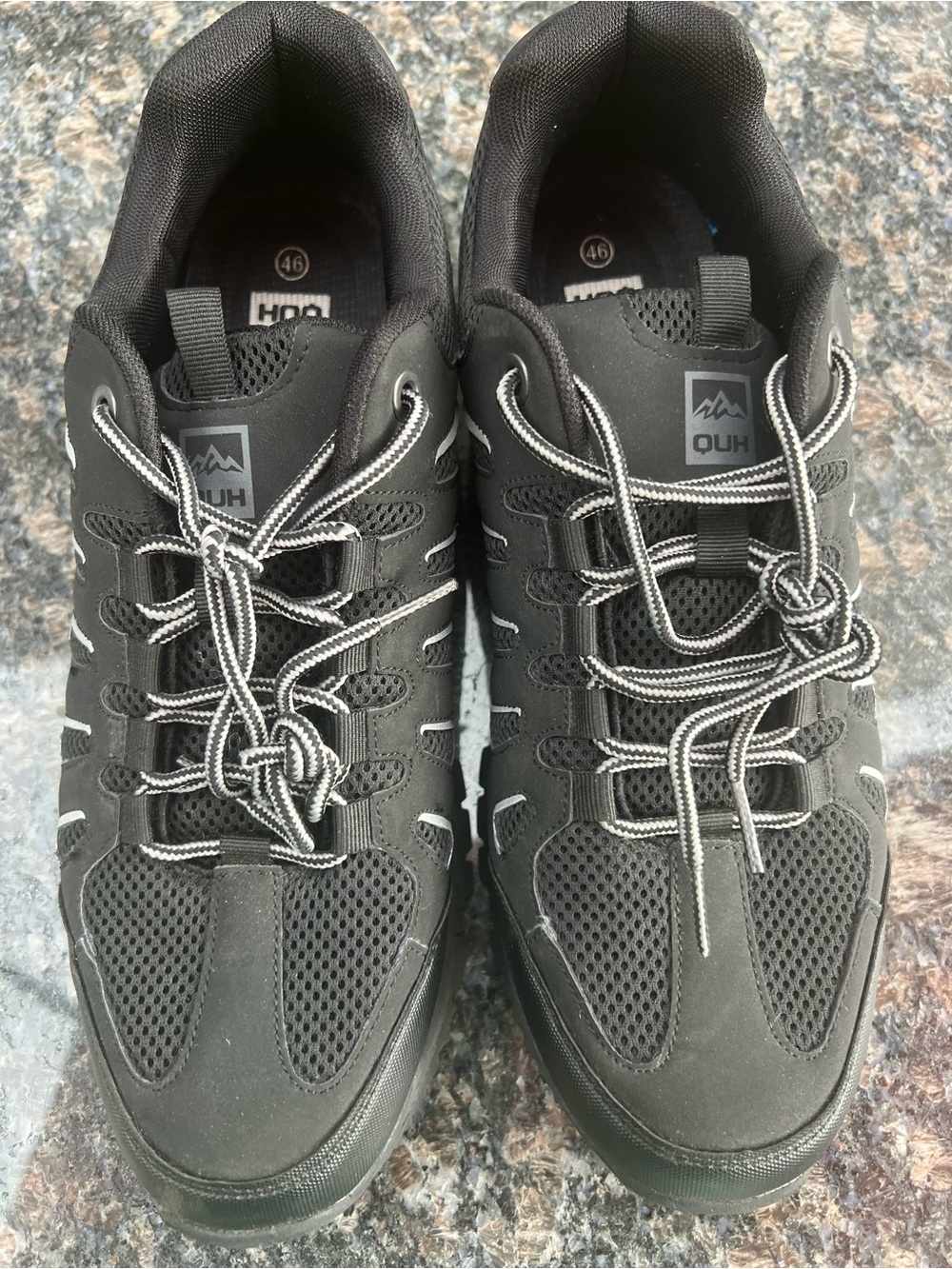 QUH Breathable Waterproof No Slip Outdoor Hiking Shoes Men 46 US 12